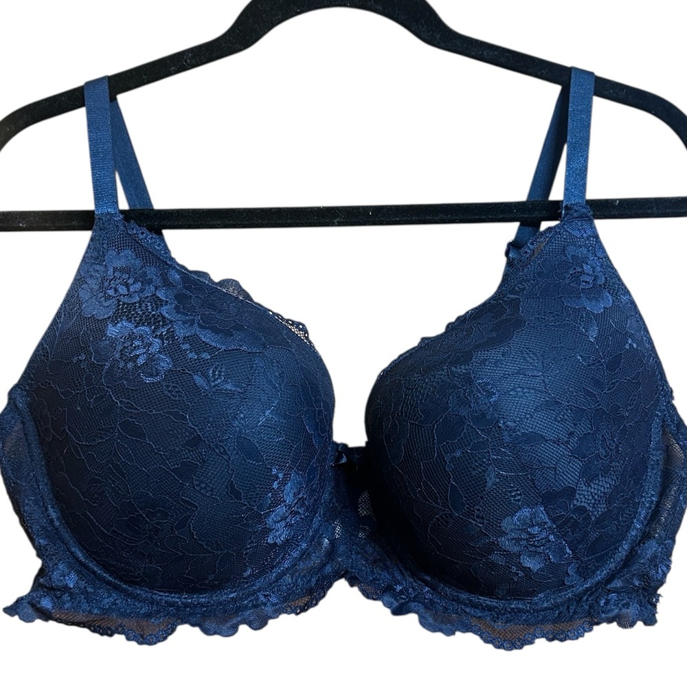 B. Luxe supportive lace blue bra 42D